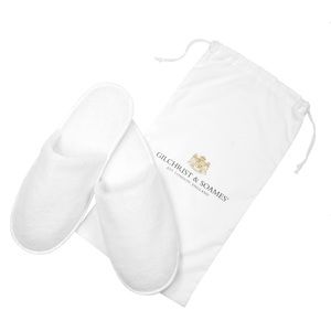 Gilchrist & Soames White Terry Spa Slippers